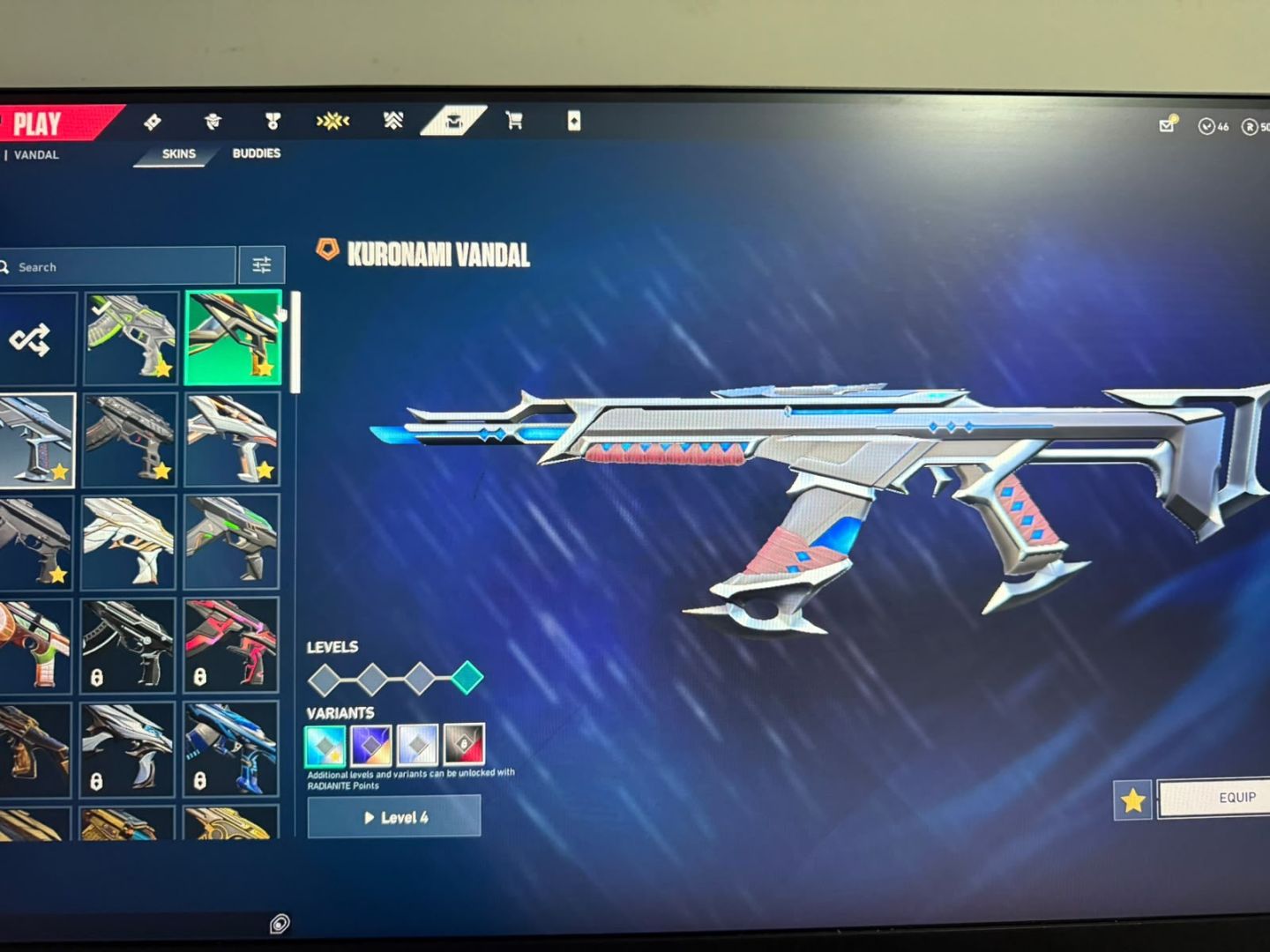 Conta valorant muitas skins (preço negociável)