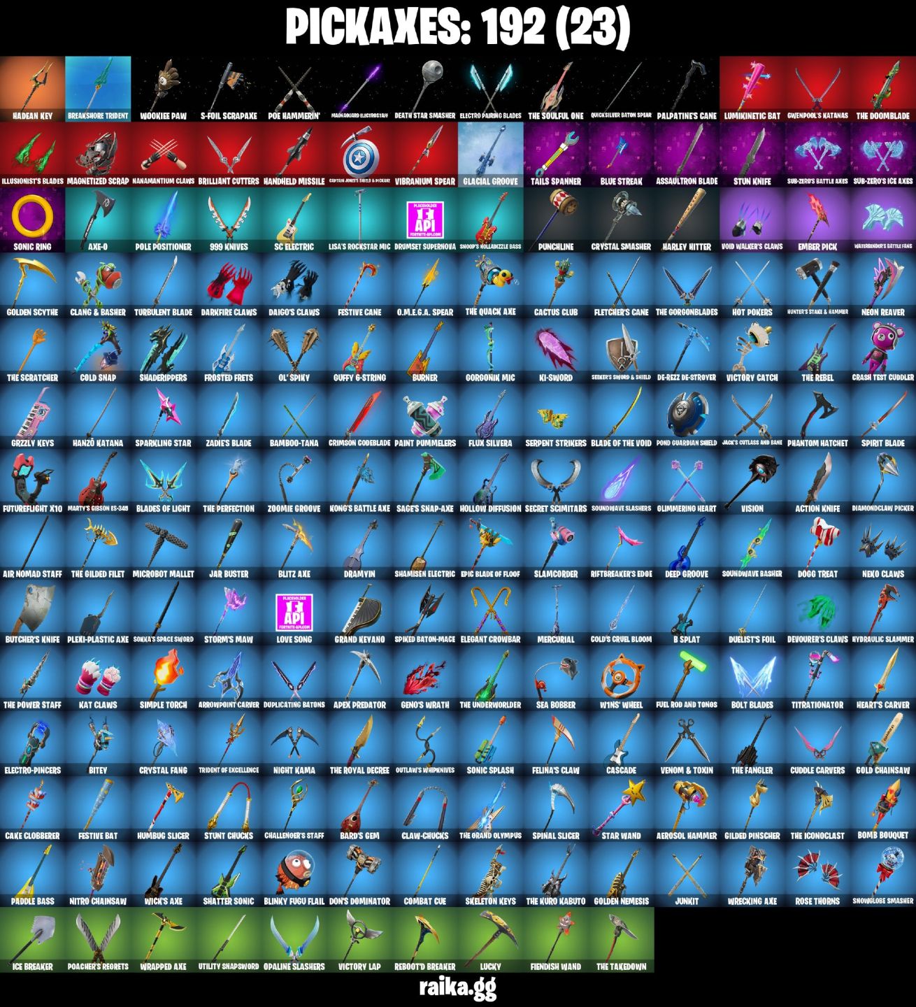 115 Skins - Doom, Solid Snake, War Machine, Gwenpool, Emma Frost, 100 vbucks
