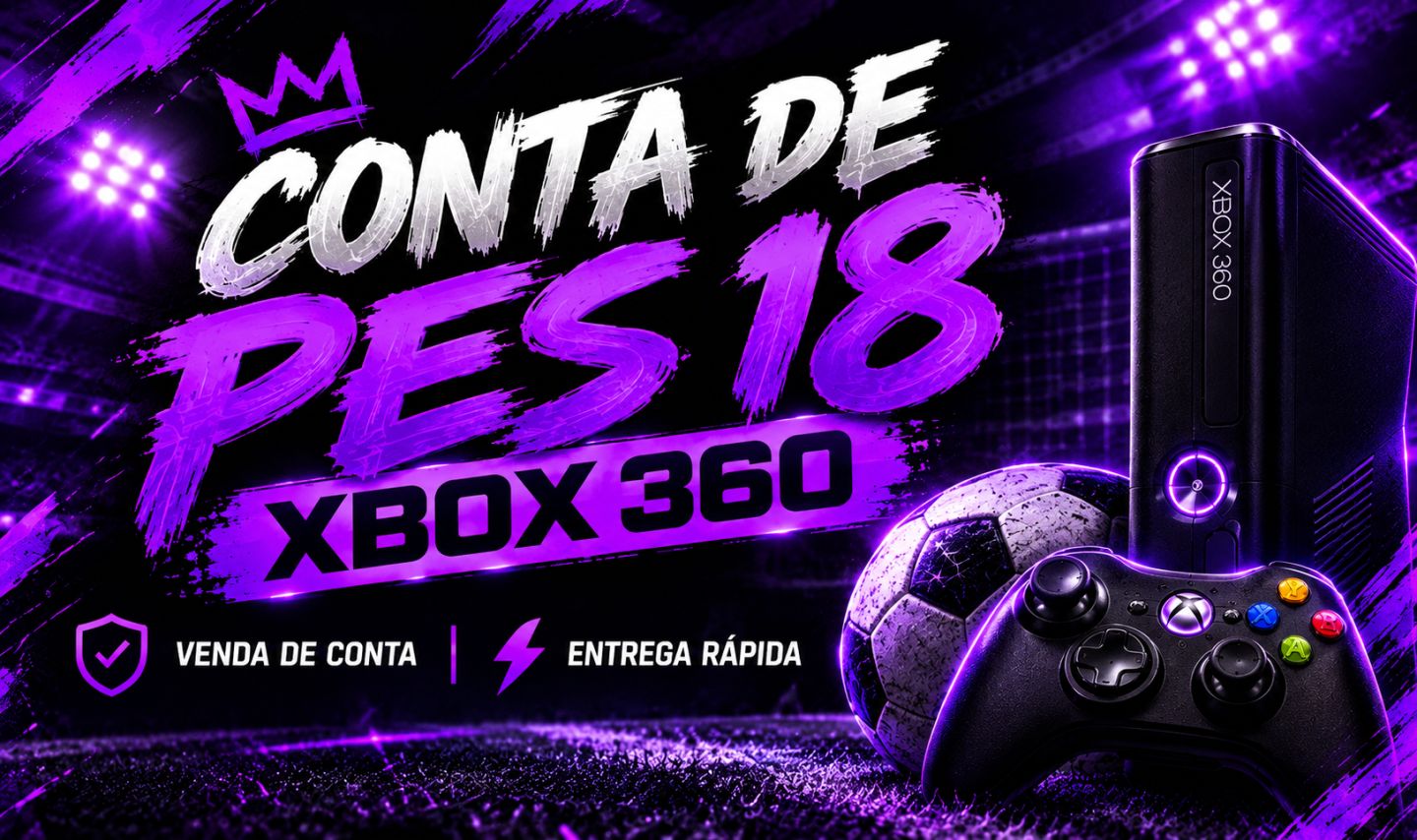 Conta de Pes 18 para xbox 360. Midia compartilhada. Entrega rápida e confiavél.