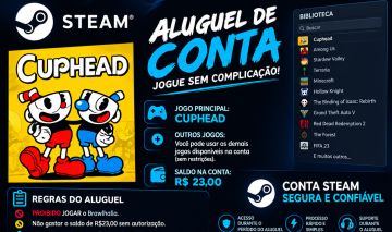 ALUGUEL DE CONTA STEAM | CUPHEAD