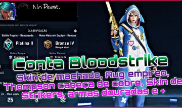 Conta Bloodstrike, Machado, Skins de armas Eterna e Ultra, Skins de Strikers +