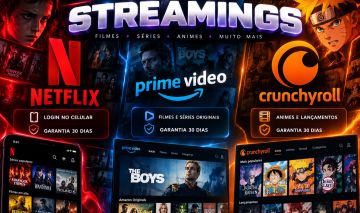 Netflix + Prime Video + Crunchyroll | Entrega Automática | Garantia 30 Dias