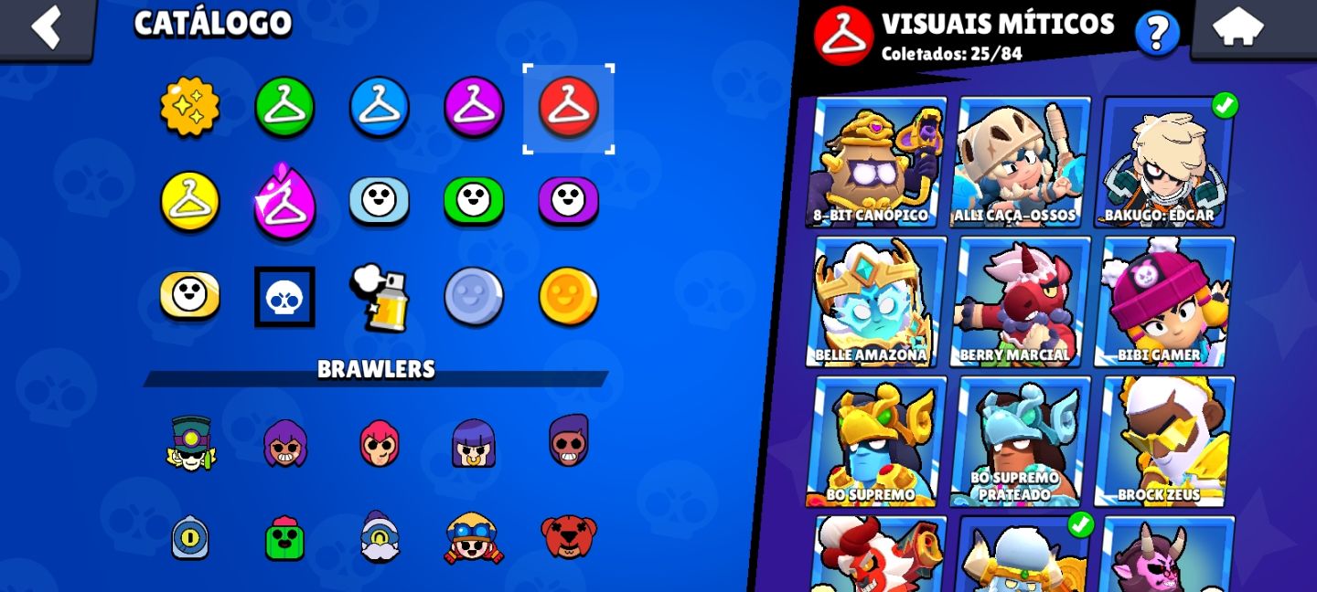 CONTA DE BRAWL STARS 70K+ extremamente upada e com diversas skins