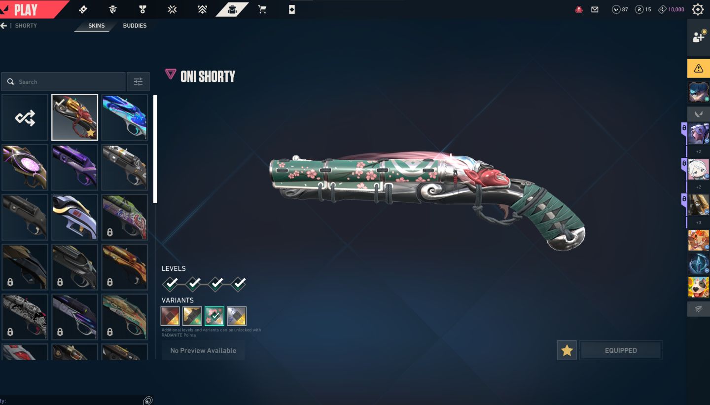 Minha conta do VALORANT com muitas SKINS e CHAMPIONS RARAS