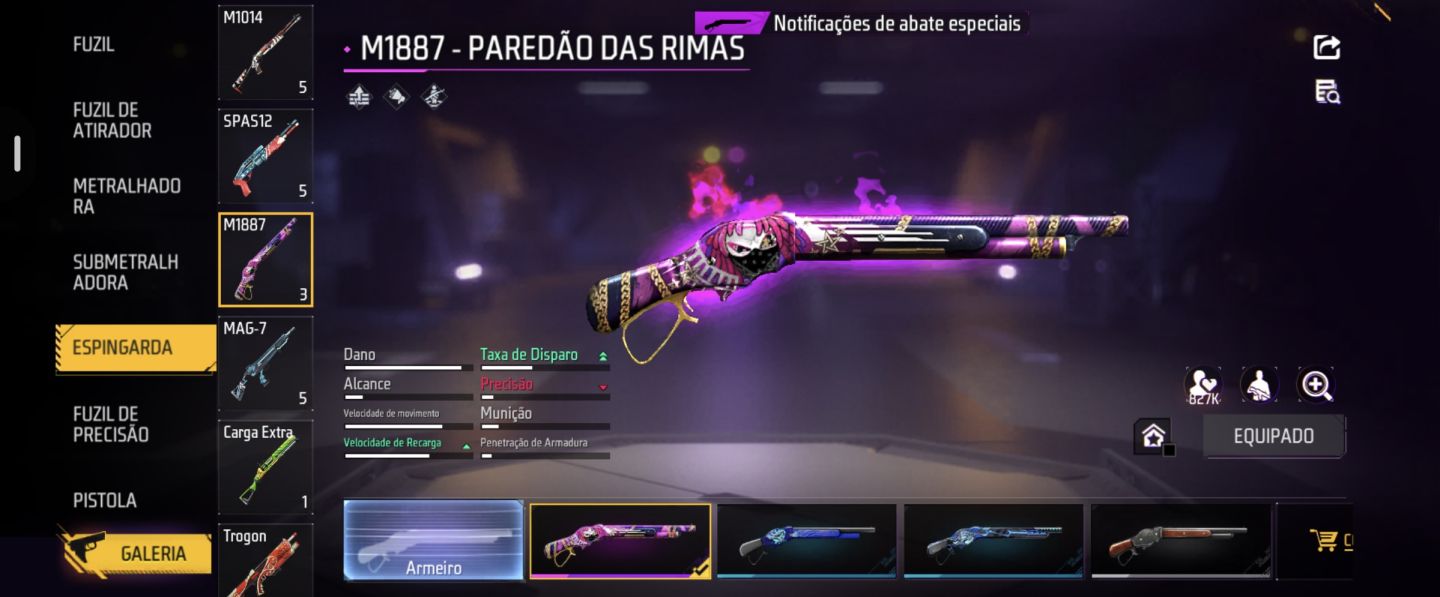 Conta free fire muito boa,com ump atributada