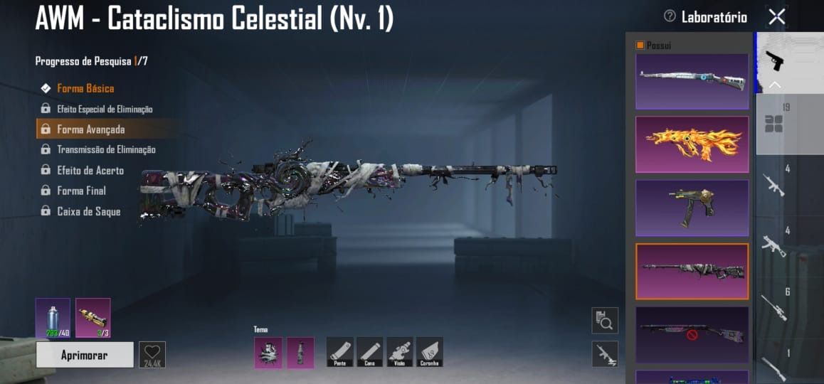 Conta pubg mobile, skin mumia black, skin naruto sabio, m416 glacial,ferrari etc