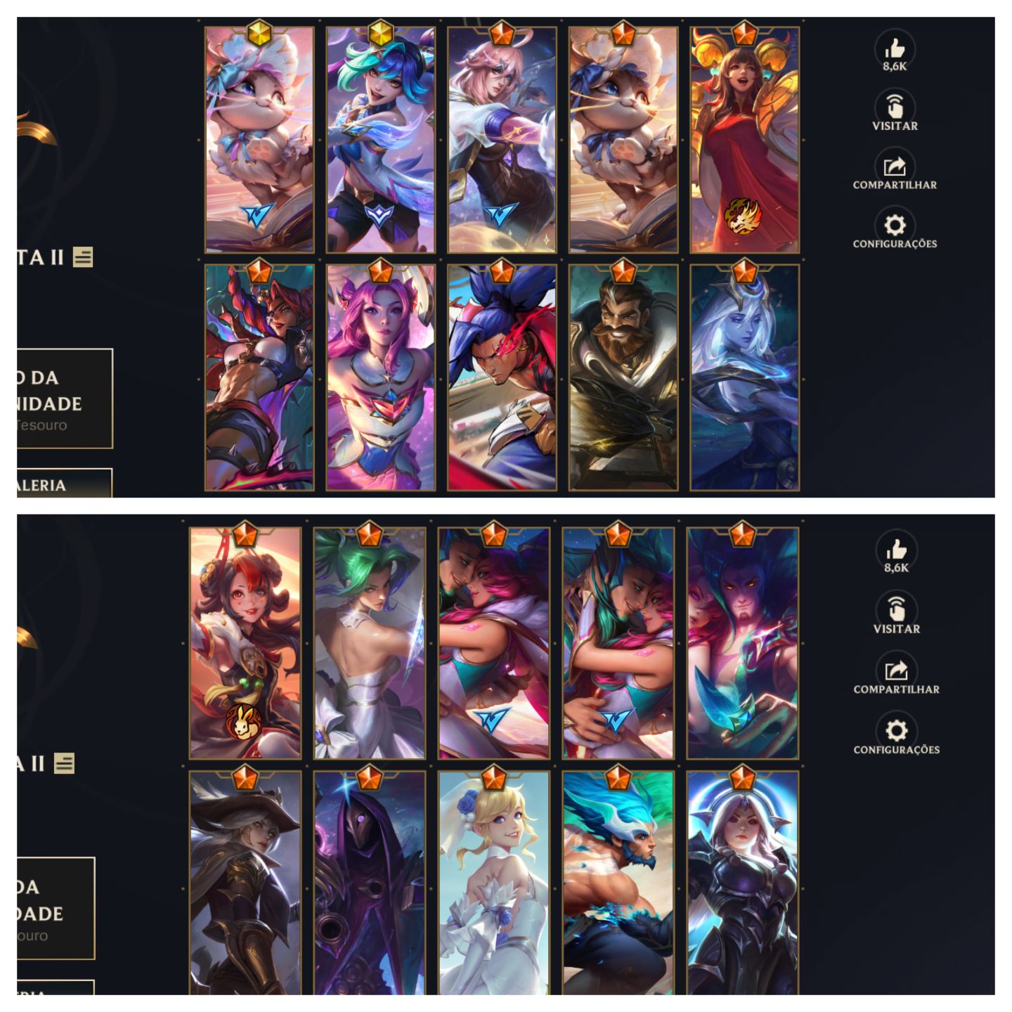 Conta (WR + LoL) 465 Skins total.