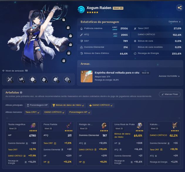 Conta Genshin Impact - Servidor América -