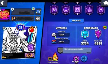 Conta Brawl Stars | 87 Brawlers | 33,7k Troféus | 919 Gemas | 43 Hipercargas