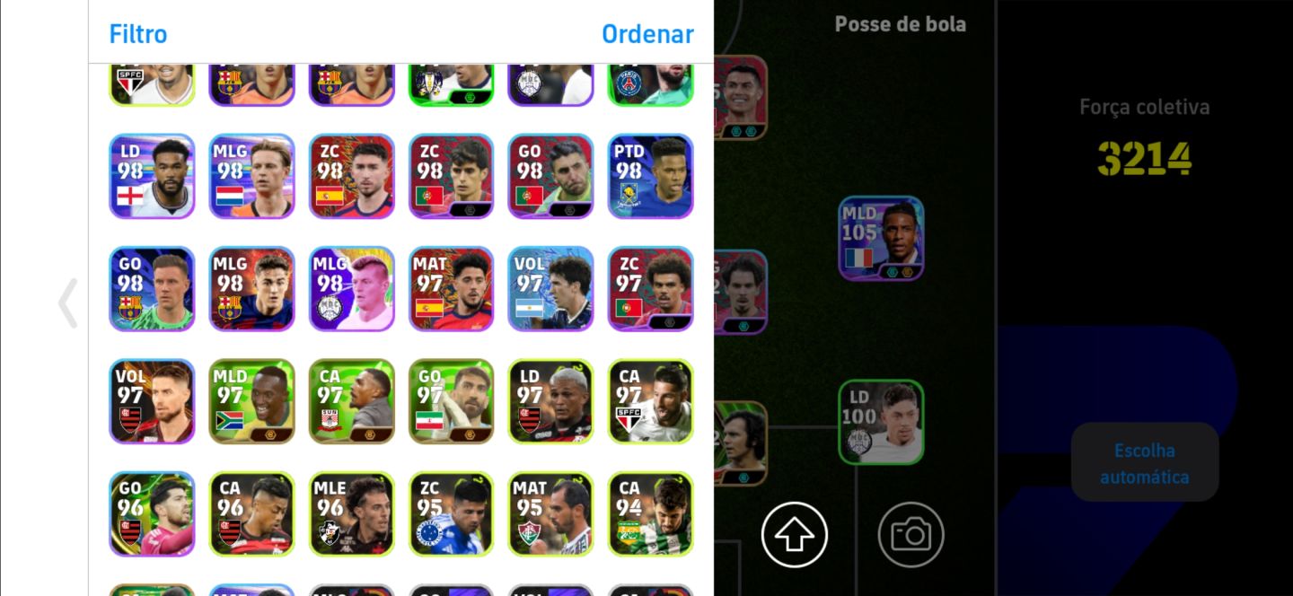 Conta de efootball mobile competitiva para pegar divisao 1