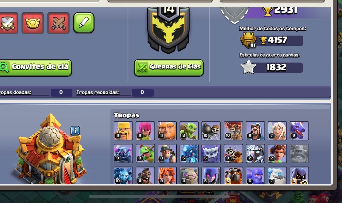 Conta clash of clans parei de jogar conta top