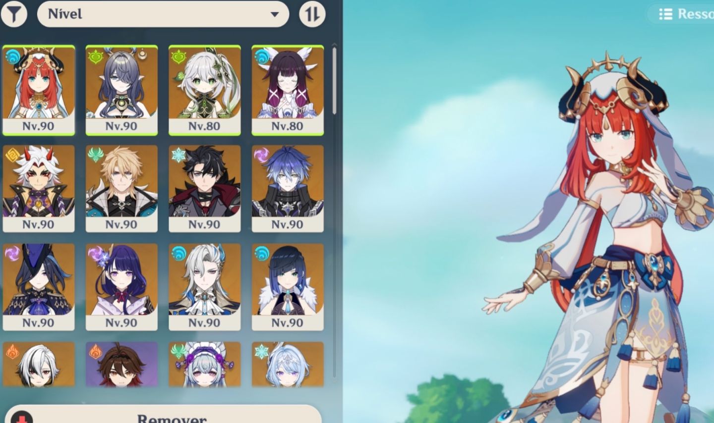 Conta level 60 Genshin Impact (servidor: Europa)