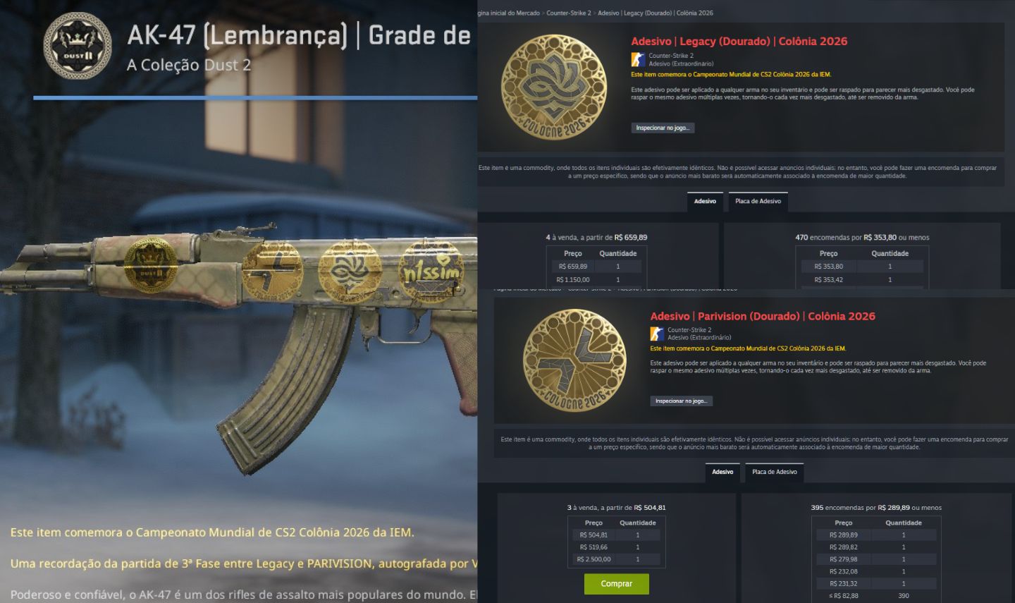 CONTA CS2 PRIME + LUVA e um pintinho! (SEM A FACA)