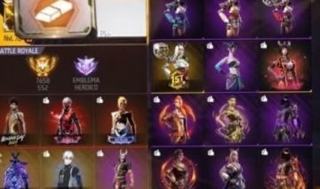 CONTA NVL ALTO - 377 COLEÇÕES + 310 EMOTES + 736 POSES + SOMBRA ROXA
