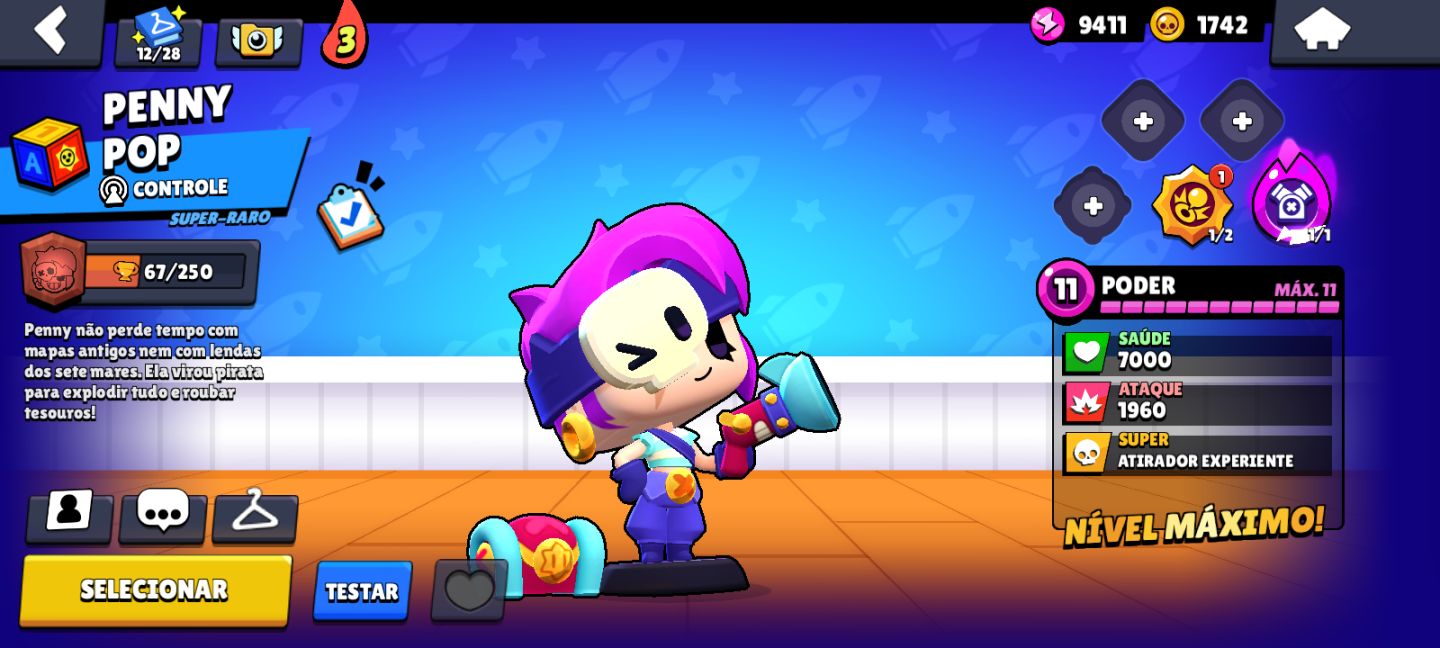 CONTA DE BRAWL STARS COM MORTIS 2400+ TROFÉUS E ENTRE OUTROS UPADOS APROVEITE!!