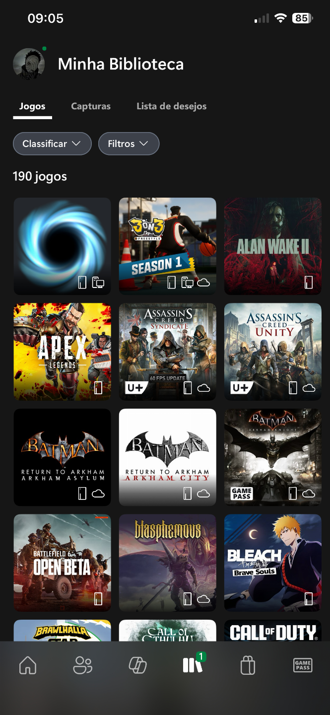 Conta Xbox premium 190 jogos