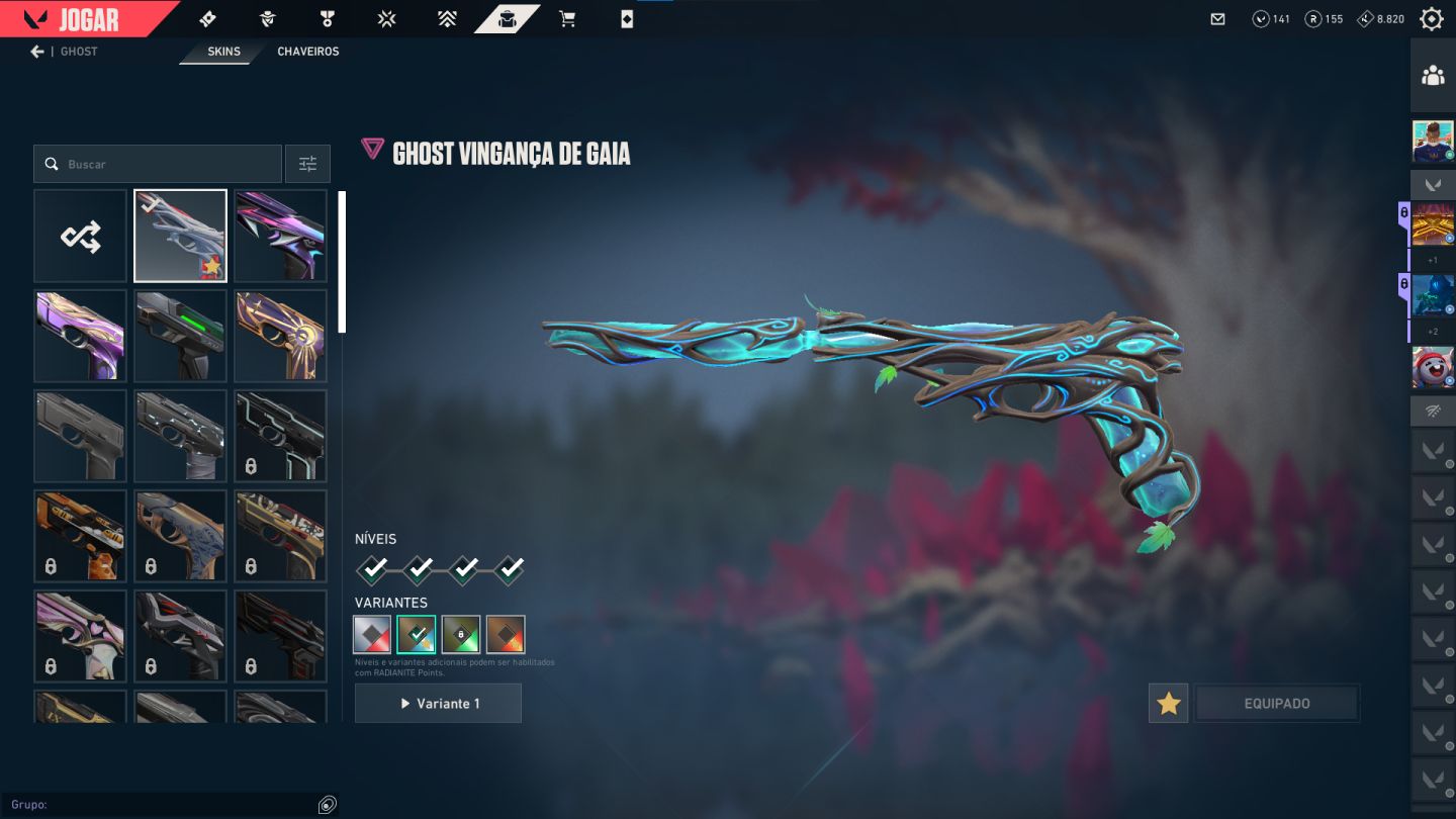 CONTA VALORANT MUITAS SKINS