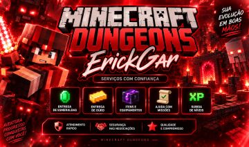 Minecraft Dungeons Serviço e Emerald - [ENTREGA RÁPIDA]