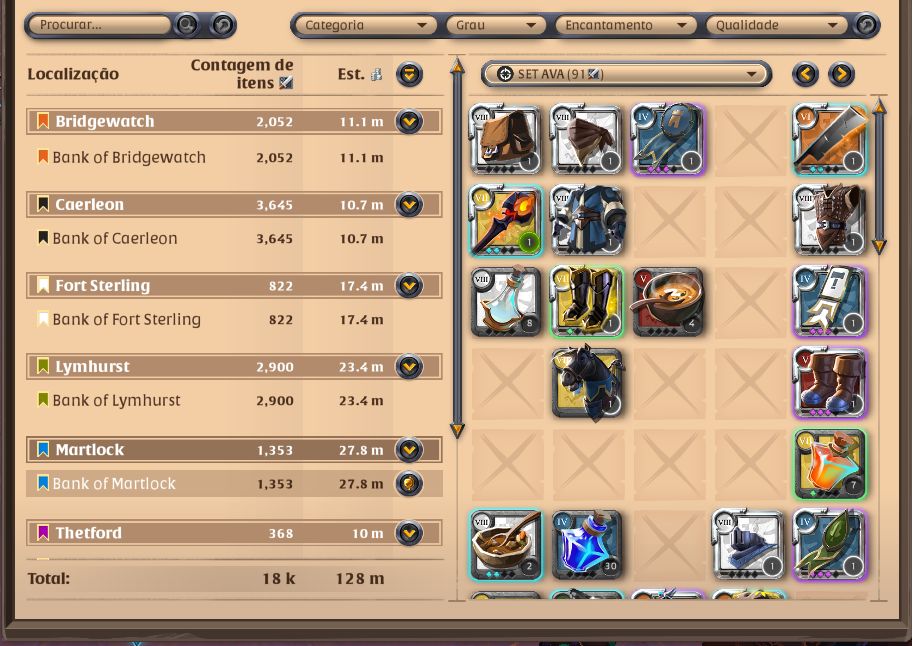 Conta de Albion bem upada