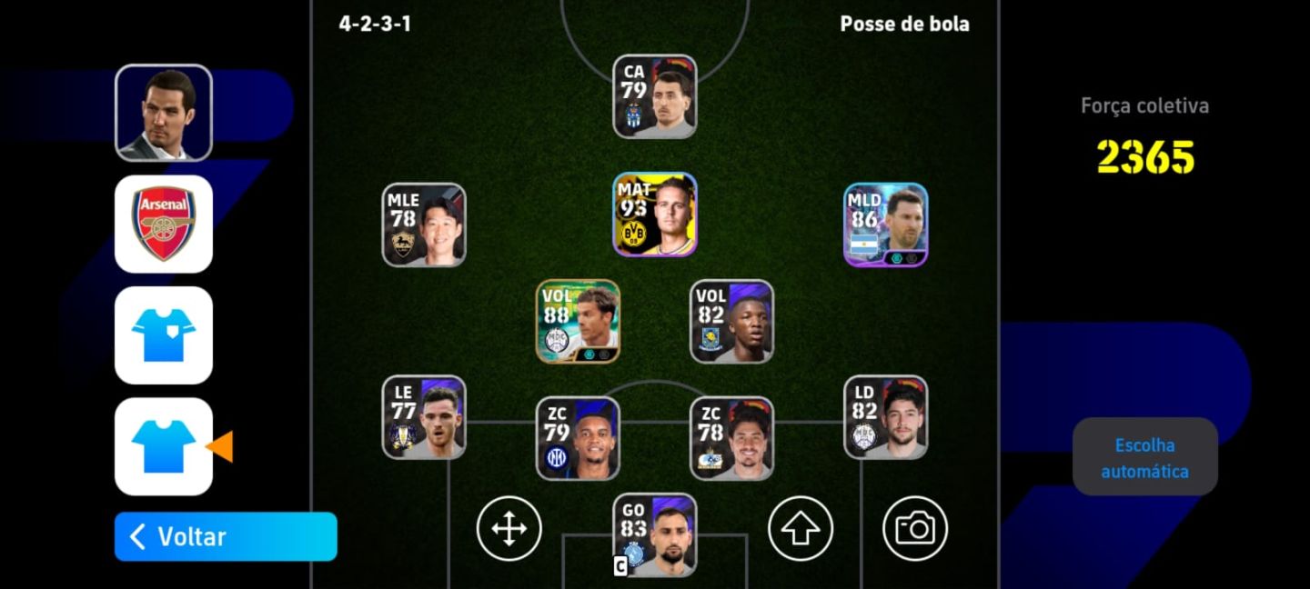 CONTAS EFOOTBALL INICIANTES