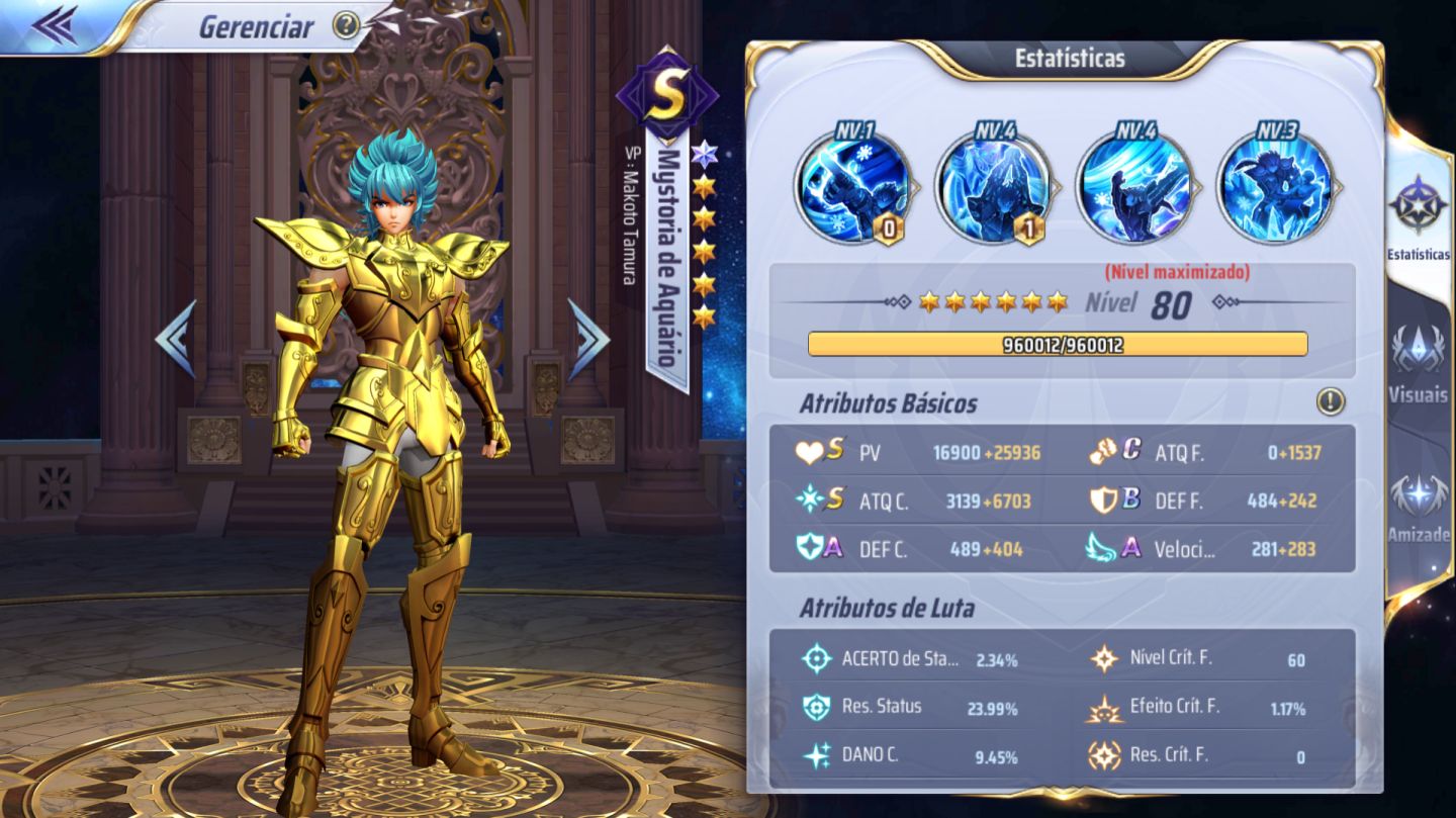 Conta Saint Seiya Awakening A-150