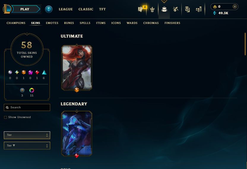 Conta lol mestre, muitas skins, full acesso