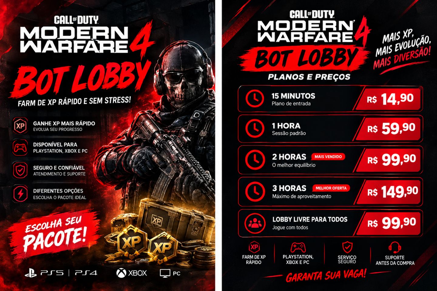 MW4 /BOT LOBBY PREMIUM / CALL OF DUTY