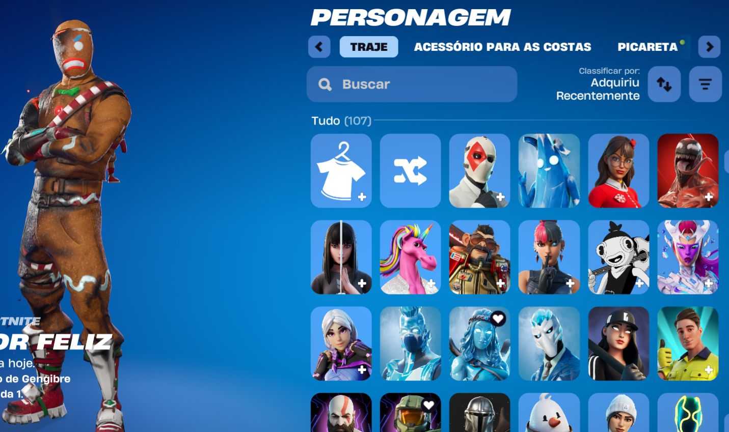VENDA DE CONTA FORTNITE COM MAIS 107 SKINS.