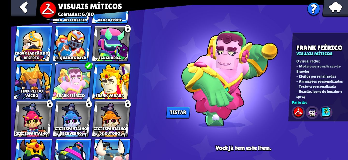 CONTA BRAWL STARS | 73 BRAWLERS + 11 HIPERCARGAS