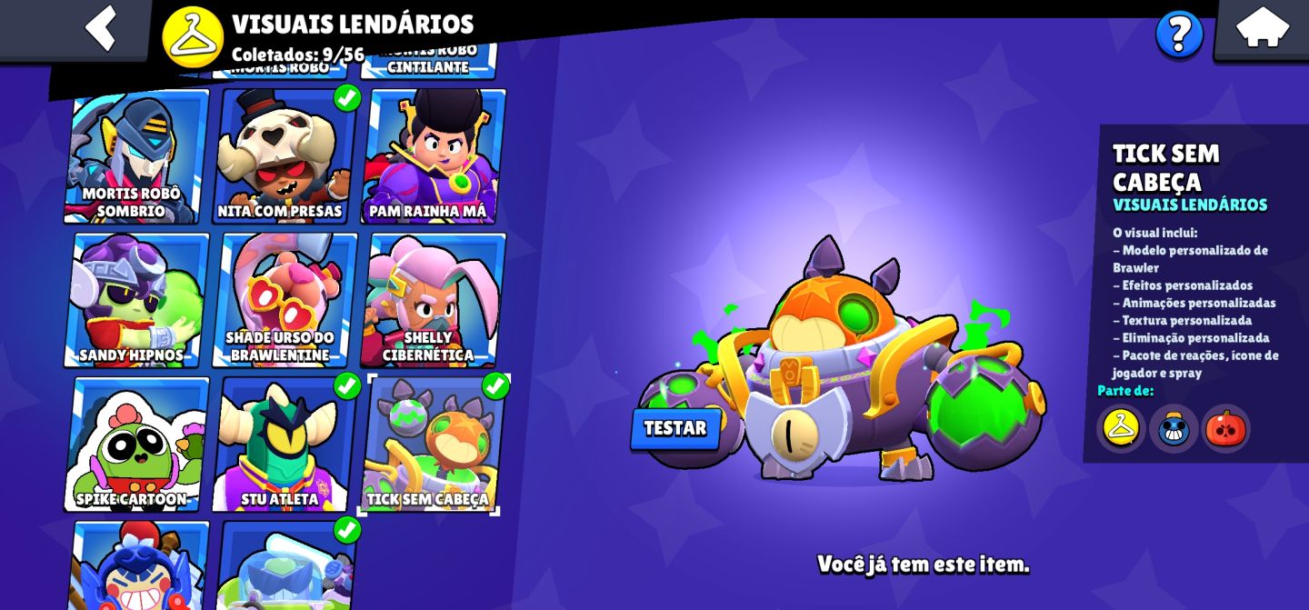 CONTA BRAWL STAR GEMADA