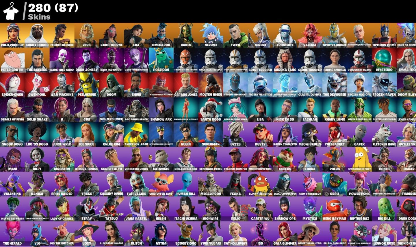 CONTA FORTNITE | Polo Prodigy, Slash Specialist, Candy Axe | 280 SKINS