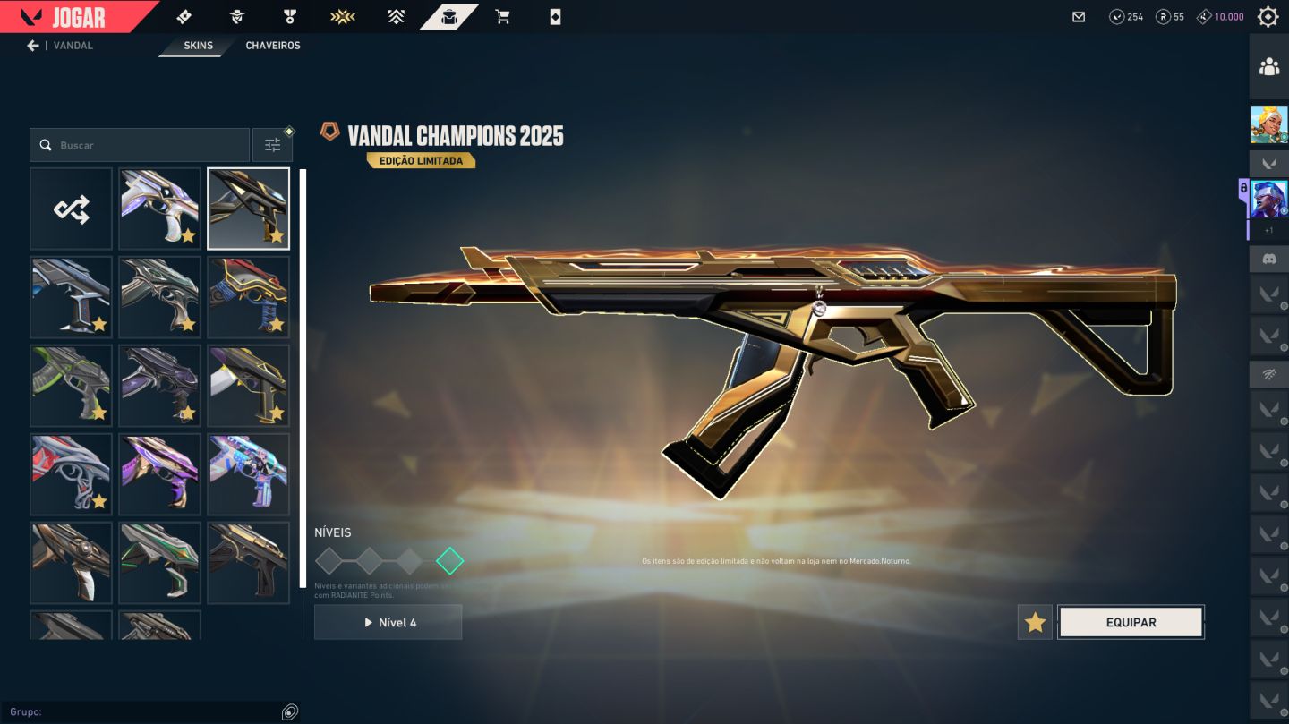 Conta boa com vários pacotes de skins, Único dono +4k gastos