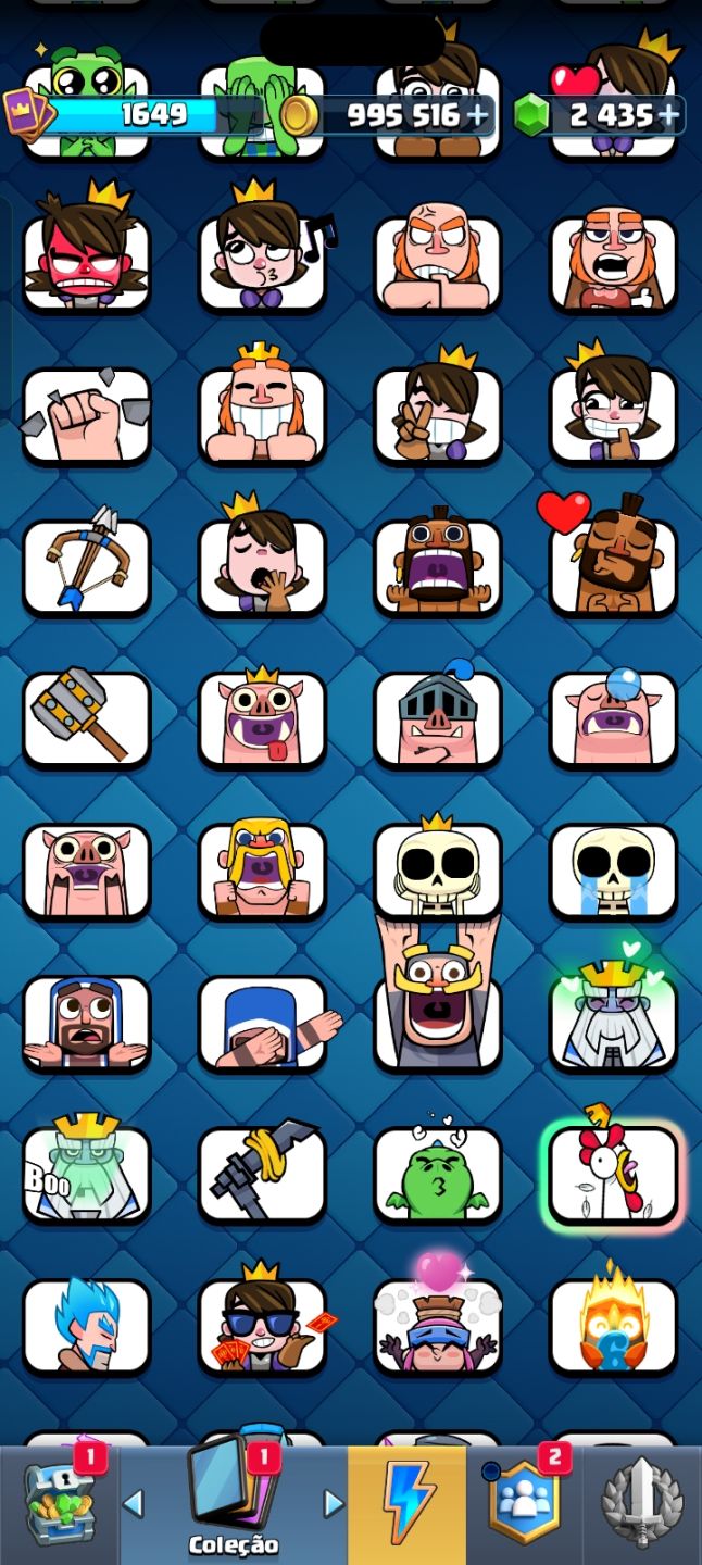 Conta Clash Royale deck full