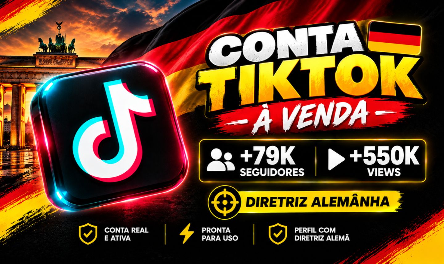 Conta TikTok +78K seguidores +500kViews Diretriz Alemã Sem Documento TikTok Shop