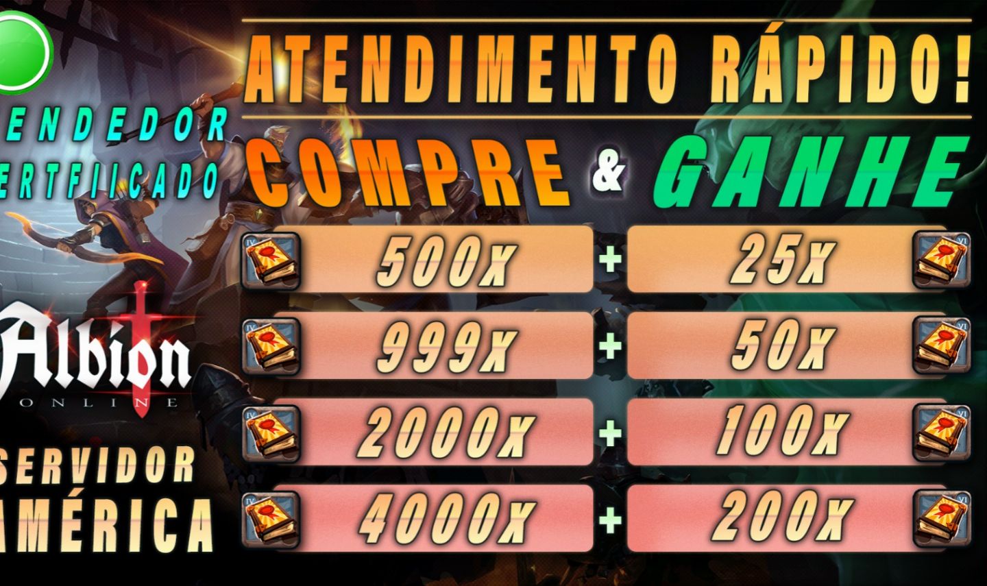 TOMO DA VISÃO ALBION ONLINE America Entrega 24h!