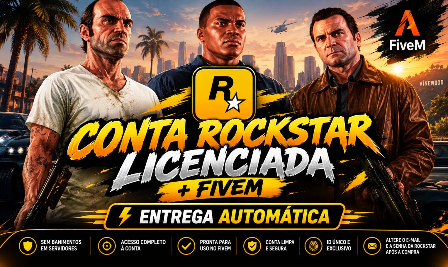 GTA V PARA FIVEM + ROCKSTAR - ENTREGA IMEDIATA!