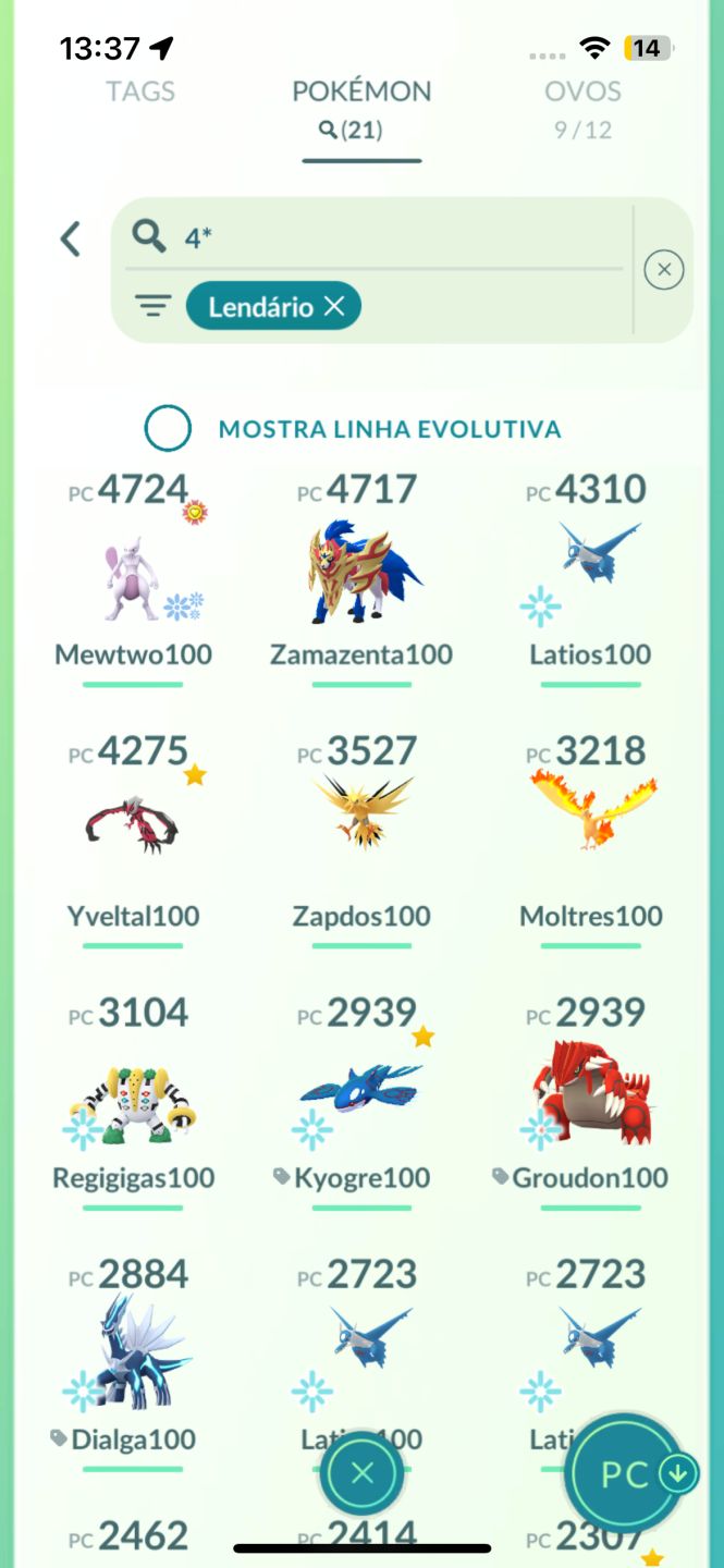 CONTA POKÉMON GO LVL 70 MEWTWO SHINY FUNDO + 600 PASSES RAID- PASSE WILD AREA G