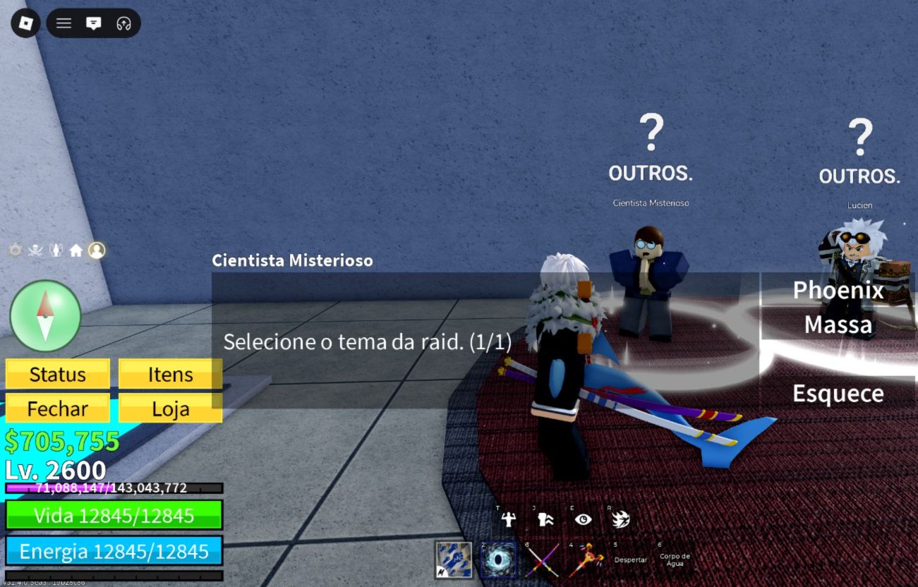 Conta de roblox upada em blox fruits e outros jogos