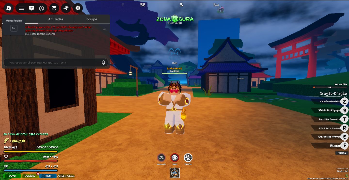 Conta Grand Piece Online com Dragon Lvl Max ,800K peli