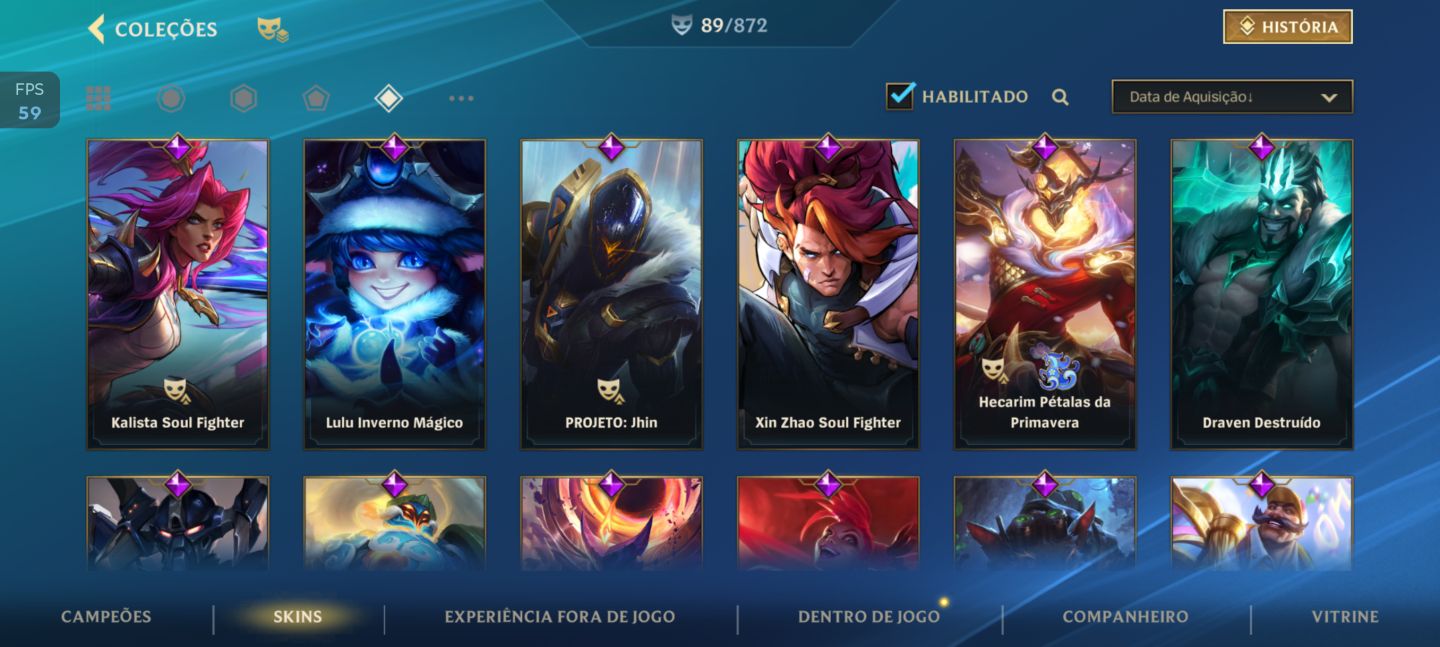 Conta Wild Rift a venda mestre+ com várias skins