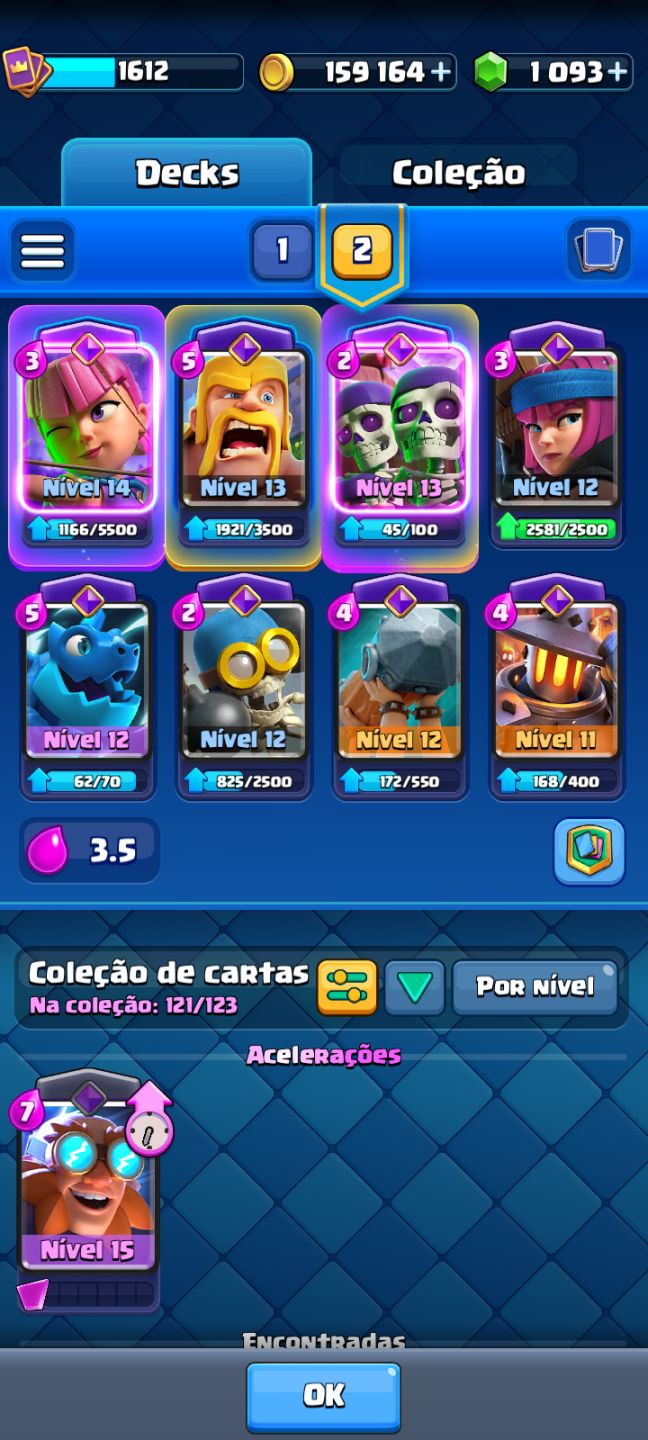 Um em dois conta de clash of clans e clash royal