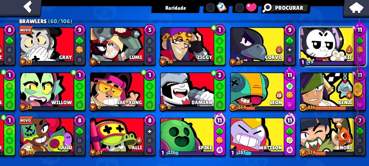 Conta 2018 brawl star com shelly stelar e mais outros brawlers