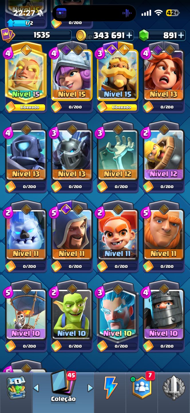 Conta de clash Royale muito roubada!!