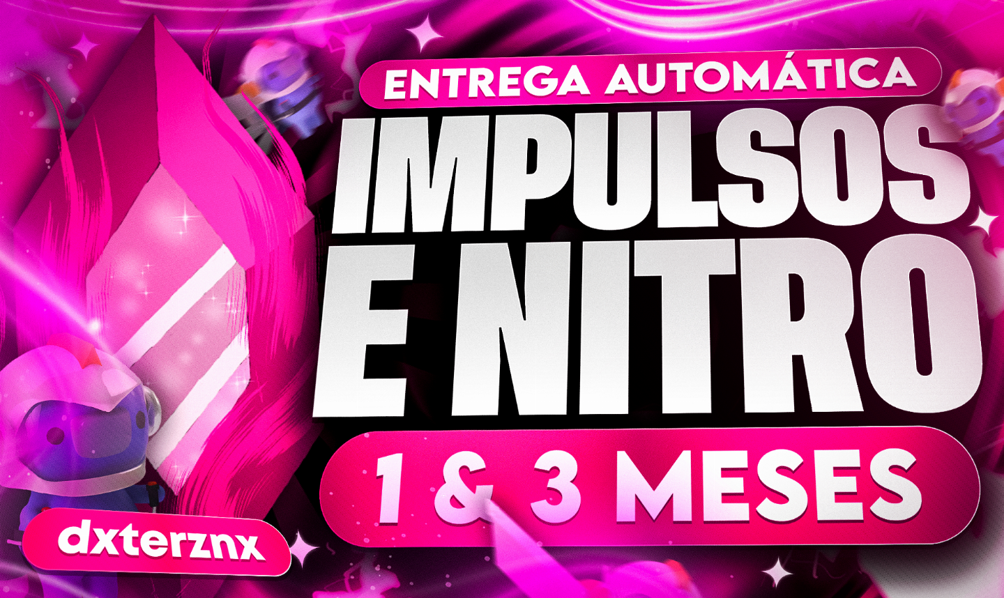 [ PROMOÇÃO ] DISCORD IMPULSOS 14x . 2x | trimestral / NITROS LINKS GAMING