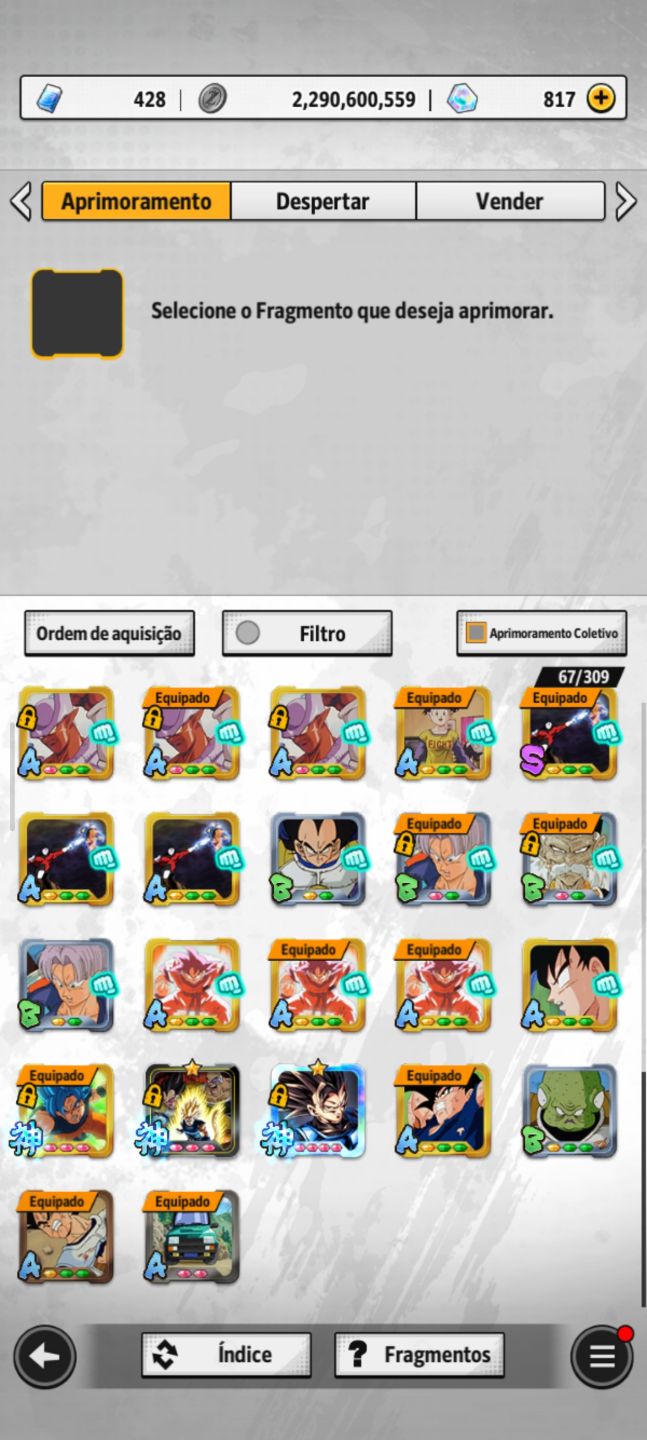 Conta dragonball legends com o novo goku ssj e cooler ultra