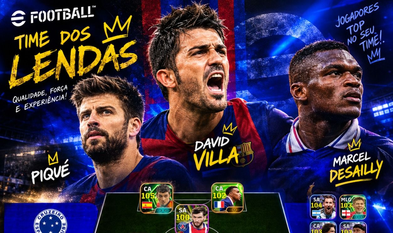 Efootball conta, zaga mostra, David Villa blitz curler