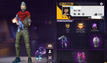 CONTA DE FREE FIRE GEMADA COM ANGELICAL FEMININA