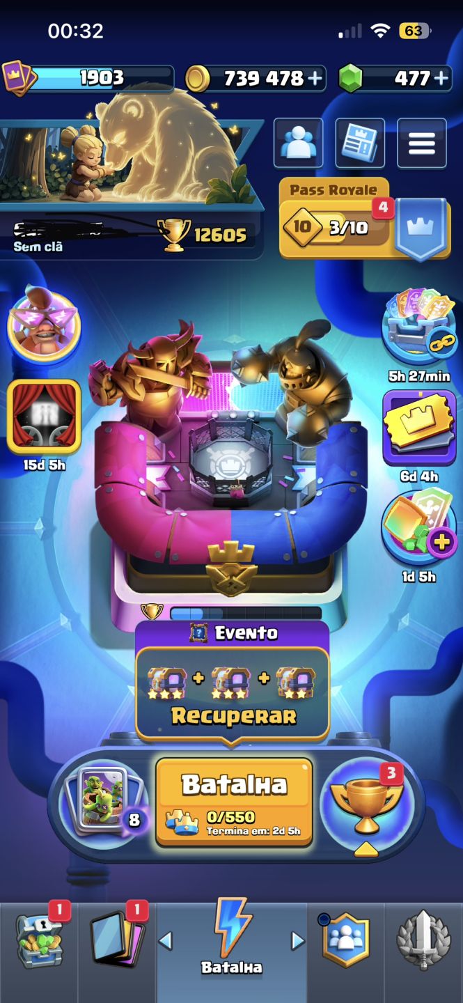 Conta de Clash Royale com 34 evoluções