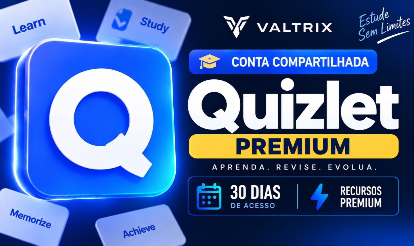 Quizlet Premium | 30 Dias | Conta Compartilhada | Entrega em até 24h