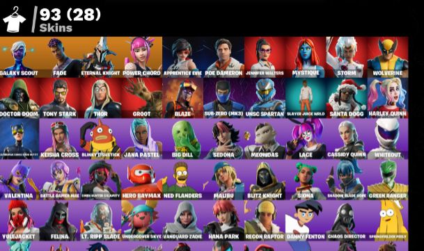 CONTA FORTNITE CRIADOR DA CONTA MUITAS SKINS + 1,5K VBUCKS